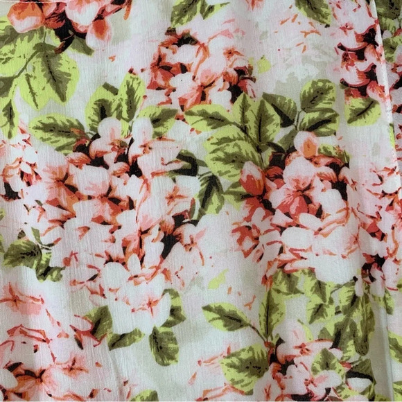 J Jill Midi Dress Small Pink Floral Cottage Core Flowy Boho‎ Coastal Peasant - Picture 11 of 15